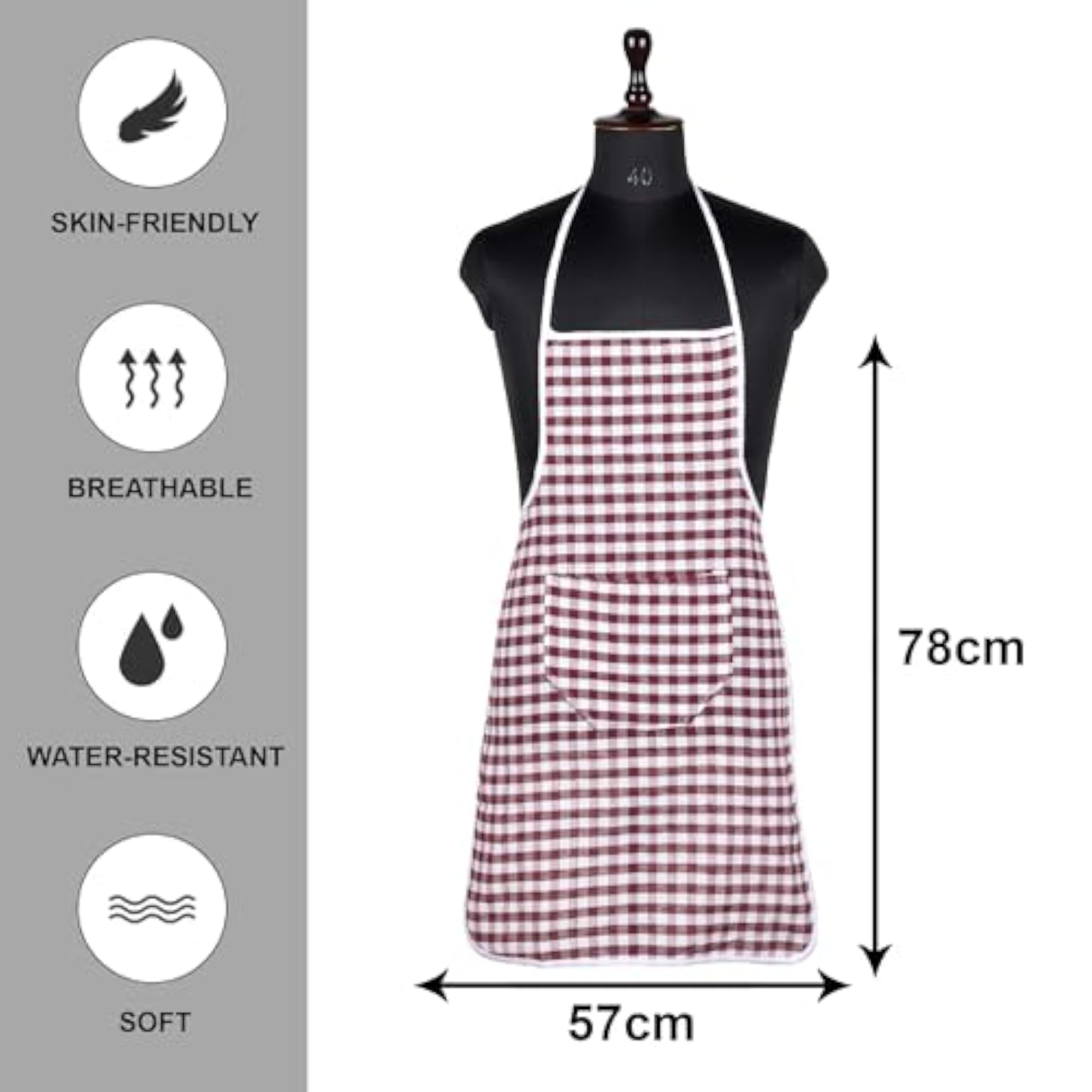 Cotton Front Pocket Kitchen Apron