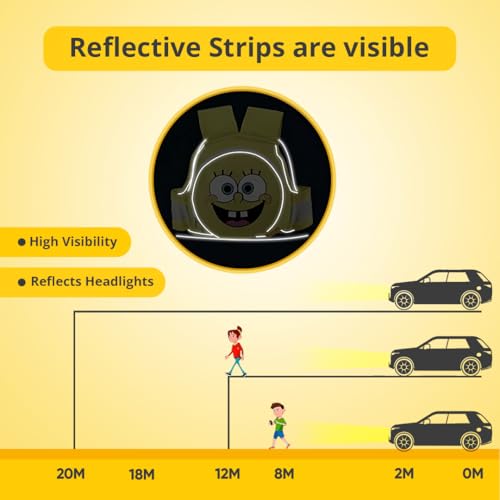 Image of Tony Stark Kids Safety Belt for Two Wheeler with Reflective Strips, Portable Seat Belt Children Motorcycle Harness for Motorcycle Bike, Adjustable Safety Harness for Boys Girls (Happy Buddy)