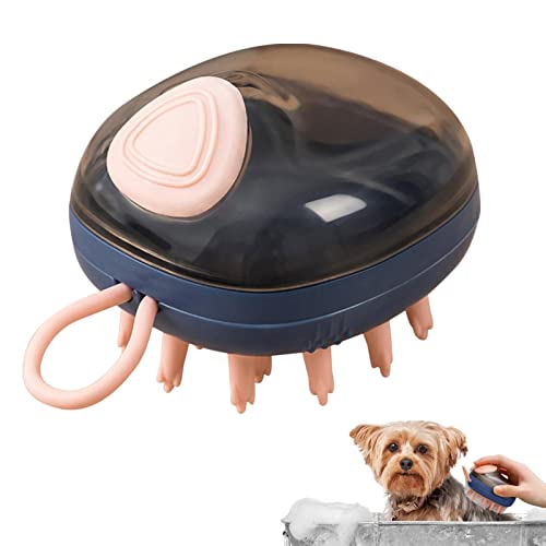 Escova de banho para animais de estimação | Escova de banho para cães 3 em 1 com dispensador de xamp