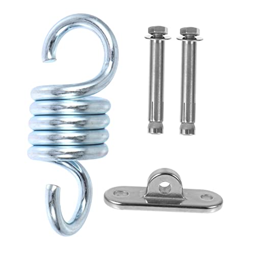 BESPORTBLE 1 Juego Accesorios para Muelles Oscilantes Pararse Pestillo Correas De Gimnasio Hamaca Girar Cuerda Elástica Piscina Mosquetón Máquina De Cables Montar SOGA Acero Inoxidable Silver