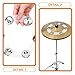 Toyvian Double Row Silver Silicone Hi-hat Tambourine Cymbal Rings 6pcs Set Drum Cymbal Accessory for Drum Sets and Percussion Instruments