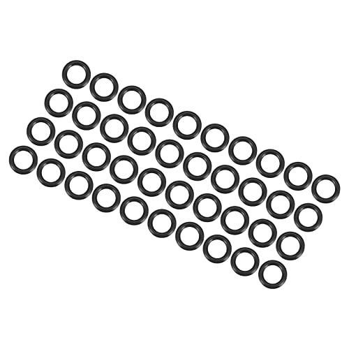 QUARKZMAN 200 Stücke Nitrilgummi Gummiringe Reparatur Dichtring 10mm x 6mm x 2mm für Wasserhahn Klempner Reparatur Dichtung Verbindung, Schwarz