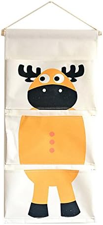 HilltopToCloud Cotton Fabric Wall Door Closet Hanging Storage Bag Case Pockets Home Organizer