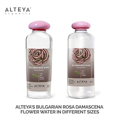 Alteya Organics Rose Water Natural Facial Toner, 17 Fl Oz/500Ml Pure Bulgarian Rosa Damascena Flower Water ,Award-Winning Moisturizer Bpa-Free Bottle With Reducer #TOP4