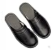 B/H Slippers Hommes,Pantoufles en Cuir pour Hommes, Chaussures de Sport d'intérieur générales pour Hommes-Noir_40