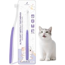 Cat Toothbrush for Daily Teeth Cleaning & Oral Care Soft Bristle Dental Brush with Compact Head, Gentle for Cats & Kittens, Easy Daily Brushing Tool, Loved by Vets and Fur Babies