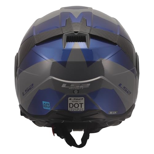 Image of LS2 Helmets Advant II Modular Motorcycle Helmet W /SunShield (Gloss Jeans Gray - X-Small)