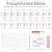 modelones French Tip Press On Nails, Short Oval Fake Nails Press Ons with Nail Glue, Adhesive Tabs, Nail File, Prep Pad, Manicure Stick, 32Pcs 16 Sizes, Nude, Valentines