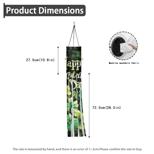 Manches à air St. Patrick TINYAT lot de 2 manchettes trèfle 101cm pour jardin