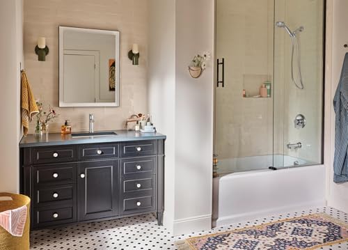 Moen Meena Chrome Single Handle Modern Bathtub and Shower Faucet with Handshower, Lever Handle, Tub Spout and Valve Included, 82618 by Moen - Image 4