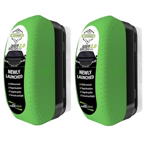 HYILUFEI 2本セット 2025新型 車油膜取りブラシ 油膜取り車ガラス 油膜取り 車 ガラス ガラス油膜除去剤 車窓クリーナー 視界鮮明 透明度/視認性向上 使用簡単ガラスコーティング 船舶 オートバイ 汎用 150ml