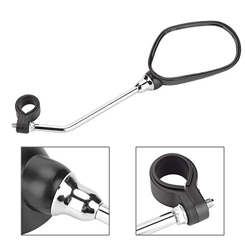 Suporte de guidão de espelho de bicicleta, 2 peças 360 ° ajustável espelho de bicicleta giratório, e
