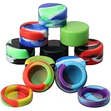 XIFEI Silicone Wax Containers 5ml Non Stick Wax Oil Multi Use Storage Jars,10Pcs Different Color