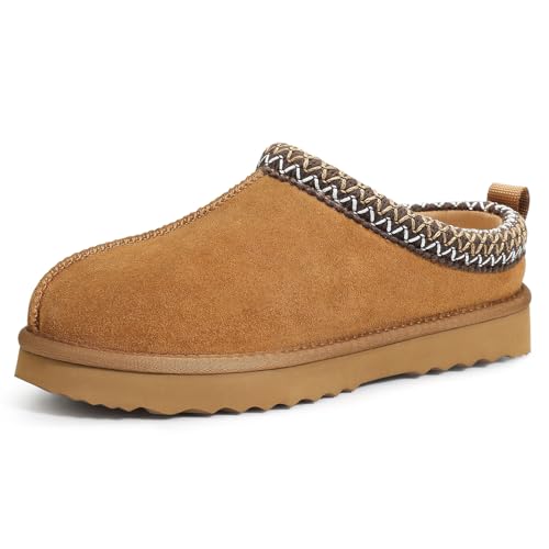 Litfun Women's Fuzzy House Slippers Genuine Suede Fluffy Winter Slipper Cozy Furry Warm Shoes Indoor/Outdoor - Main Image