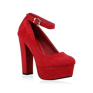 stiefelparadies Damen Schuhe Pumps Plateau High Heels Blockabsatz Mary Janes 131068 Rot Red Velours 39 Flandell stiefelparadies Damen Schuhe Pumps Plateau High Heels Blockabsatz Mary Janes 131068 Rot Red Velours 39 Flandell