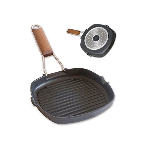 Asador Grill Alum. Fundido 24X24 Cm. En Oferta Asador Ondulado Cuadr. Al. Fundido Induc. 24X24