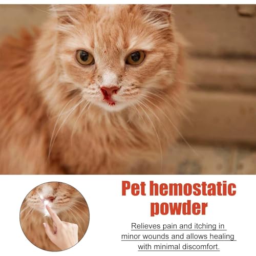 Cutiolly Wund Hautpuder für Hunde,2pcs Hunde Wundheilpuder,Erste-Hilfe Wundpuder,Blutendes Pulver für Hunde,Katzen