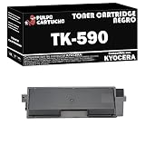 ???????? kyocera tk-3160 7.000 Páginas. Pulpo Cartucho - Toner Genérico TK-590 Negro Compatible con Kyocera TK590 / 1T02KV0NL0 - para Impresoras ECOSYS M6526cdn, M6026cdn, P6026cdn  FS C2126MFP, C2026MFP, C2526MFP, C2626MFP, C5250DN