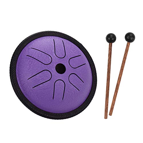 Eastdall Mini Percussão,5.5 Polegadas Mini Língua Tambor de Aço 6 Notas Handpan Tambor de Bolso de A