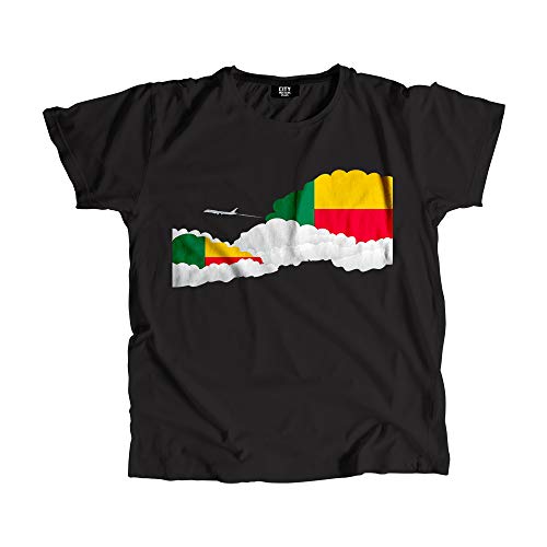 T-shirt Bénin cadeau original d'aviation pour voyageur et amoureux des nuages