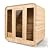 TaTalife 2-4 Person Outdoor Square Sauna, Canadian Hemlock Outdoor Sauna, 6 KW ETL Harvia Heater, Recliner, Porch,Waterprrof System, Double Reinforcement Relaxing Spa Experience