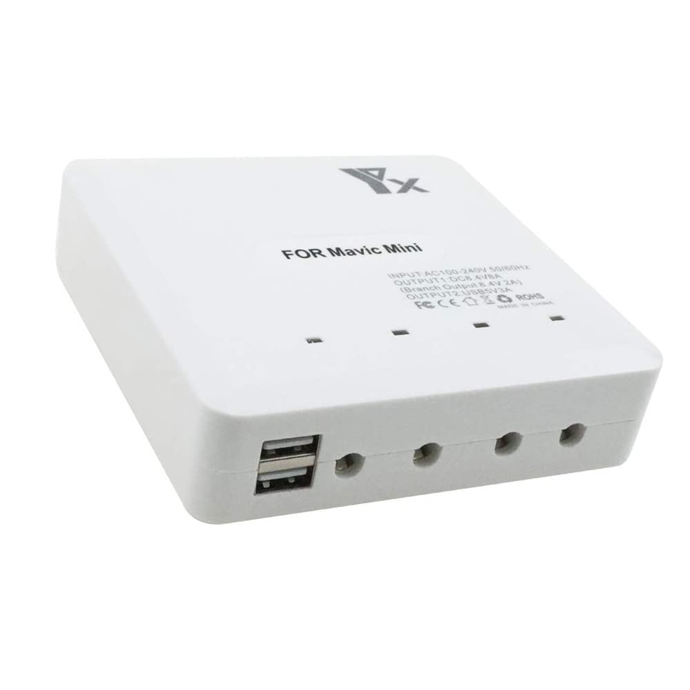 WANGCL 6 in 1 Caricabatteria Caricabatterie Intelligente Hub Stazione di Ricarica per DJI Mini 2/Mini SE Drone