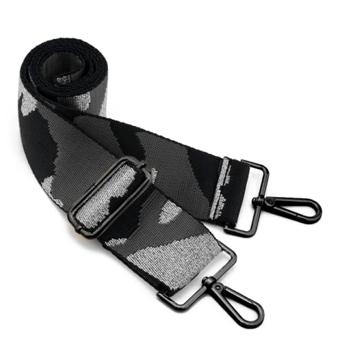 Image of ZOOEASS Nickel Buckles Wide Shoulder Strap Adjustable Replacement Belt Gun Buckles Guitar Style Crossbody Bag Strap
