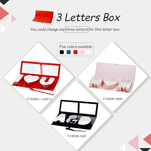 Boîte en forme de lettre HBD de qualité supérieure bleu marine