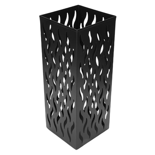 Porte-parapluie en métal durable design creux noir gain de place - 7