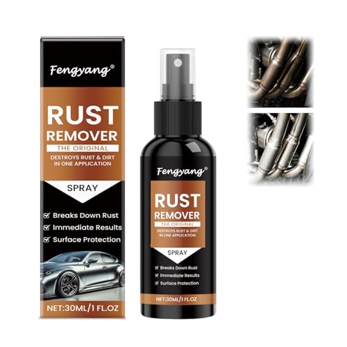 Fengyang® Spray eliminador de óxido múltiple, removedor de óxido para metal, removedor de óxido para acero y hierro, elimina eficazmente el óxido de superficies metálicas para metal, coche, acero