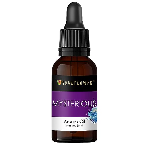 Soulflower Mysterious Aroma Oil | Home & Room Fragrance, Diffuser, Aromatherapy with Soothing Aroma, Breathing, Relaxed Mind & Senses | 100% Pure Organic, Natural, & Undiluted |30ml