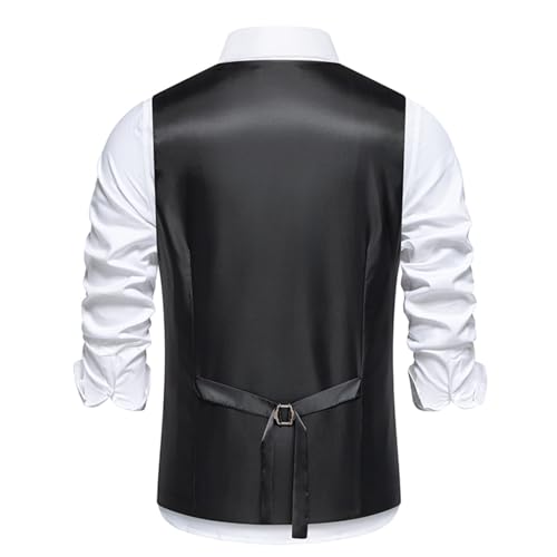 Men's Suit Tuxedo Vest Fashion Business Wedding Formal Dress Waistcoat Vest Casual Slim Fit Gilet Jacket with Pocket2