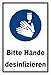 Produktbild Melis Folienwerkstatt Aufkleber Hände desinfizieren - 15x10cm  20 VAR S00225-014-A
