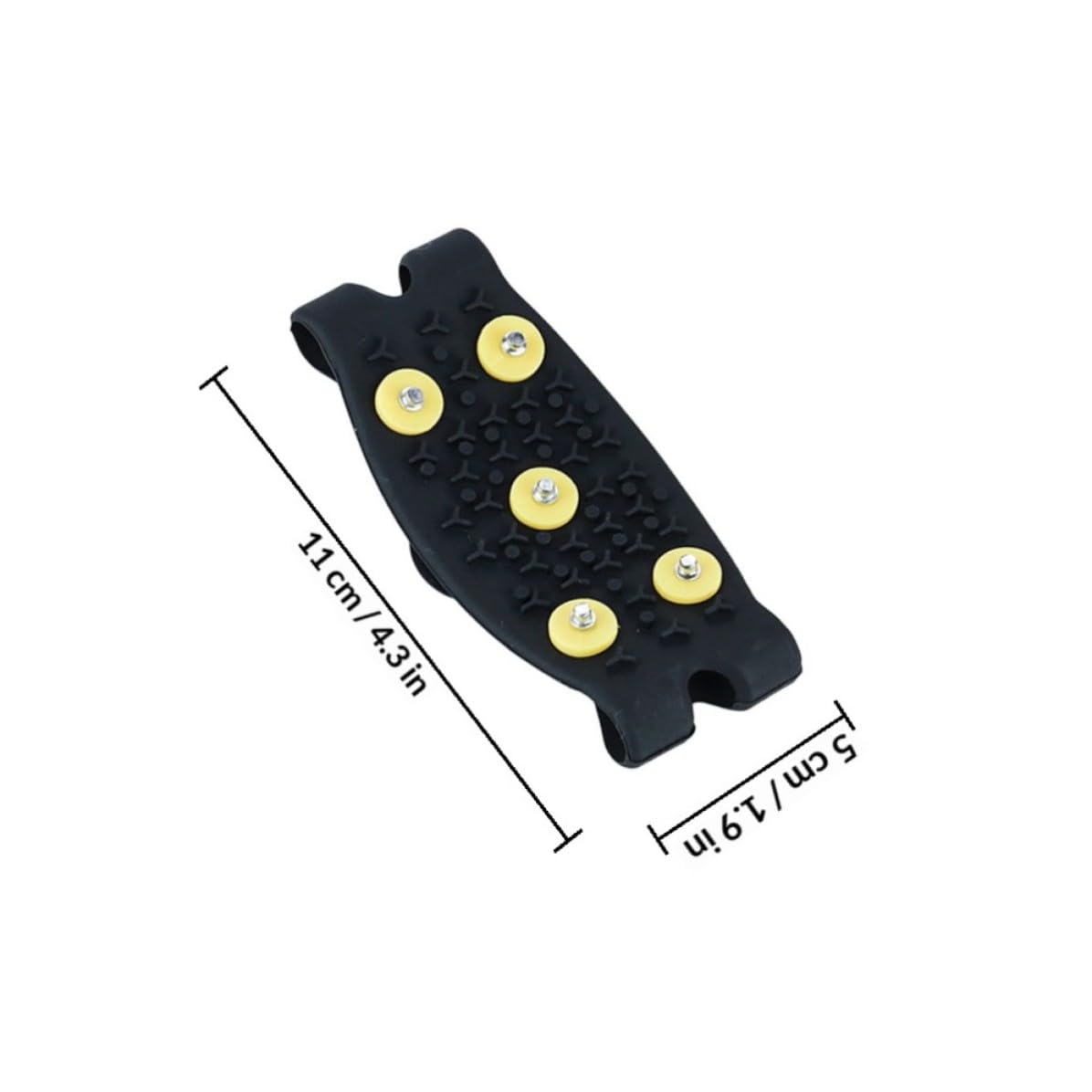 Toyvian 2 Pares Crampones de Escalada Antideslizantes Fáciles de Poner Cubiertas de TPE 5 Dientes para Zapatos de Invierno y Aptas para Running y Pesca en Hielo