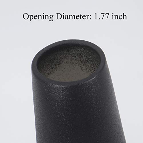 image for Gemseek 8 inch Black Ceramic Flower Vase, Modern Vase for Living Room 