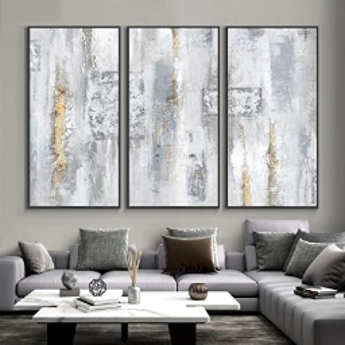 Toile art abstrait doré pour raviver un mur de salon vide