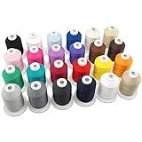 New brothread 24の基本色 多目的 マーセライズ加工コットンミシン糸 綿糸 ミシン用糸 绗缝キルティング ミシンキルティングミシン糸30WT(50S/3) 600M(660Y) ミシンキルト、ピーシング・アップリケ、本縫い用