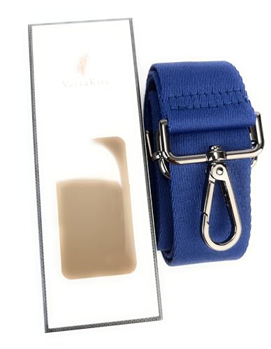 Image of Purse Strap Replacement for Crossbody Bags & Handbags | Premium Webbing with Gunmetal Black Hardware Clip-On Installation Adjustable Length Comfortable Wide Guitar Style Strap
