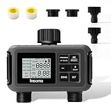 Sprinkler Timer 2 Zone, Digital Water Timer for Garden Hose Faucet, Programmable Watering Irrigation