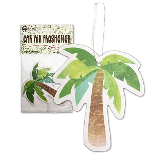 Palm Tree Air Freshener for Car - Sweet Coconut Scented Automotive Accessory Novelty Hawaii Souvenir Gift (Pack of 4)