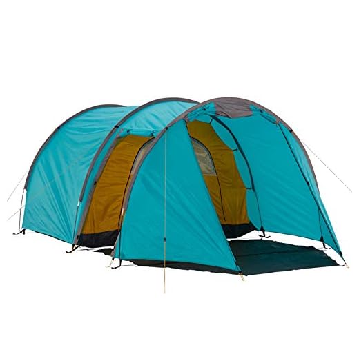 Grand Canyon Robson 3 - Tienda de túnel para 3 Personas, Ultraligera, Impermeable, tamaño pequeño, Tienda para Trekking, Camping, Exterior | Blue Grass (Azul)