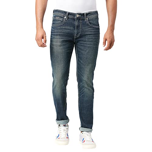 Pepe Jeans Tapered Vapour Tapered Fit Low Waist Jeans, Med Tint, 34