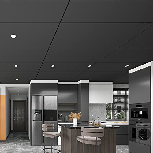 Image of Art3d 10-Pack Smooth Drop Ceiling Tiles, No Sag and Breakage, Black