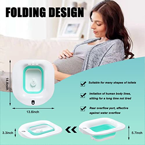 Electric Toilet Seat-Electric Sitz Bath For Hemorrhoids，Foldable Sitz Baths For Postpartum Care,Postpartum Care Steam Seat，Suitable For Pregnant Women, Elderly (Bubble Mode) #TOP2