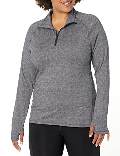 Sudadera mujer con media cremallera Hanes Sport en tejido fleece de alto rendimiento