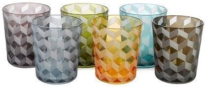 Pols Potten Tumbler Blocks Set of 6 Multi-Coloured