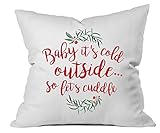 Oh, Susannah Baby Its Cold Outside So Let's Cuddle 18x18 Throw Pillow Cover - Christmas Pillow Cover...