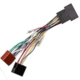 Autoradio Adapter drehbar Verlängerung Kabel ISO Stecker auf ISO-Stecker variabel Zünd/Dauerspannung