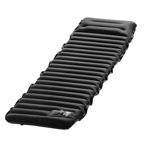 Inflatable Sleeping Pad for Camping Ultralight Camping Mat Air Mattress Built-in Pump Durable Waterproof Compact Sleeping Mat for Outdoor Backpacking Hiking Black