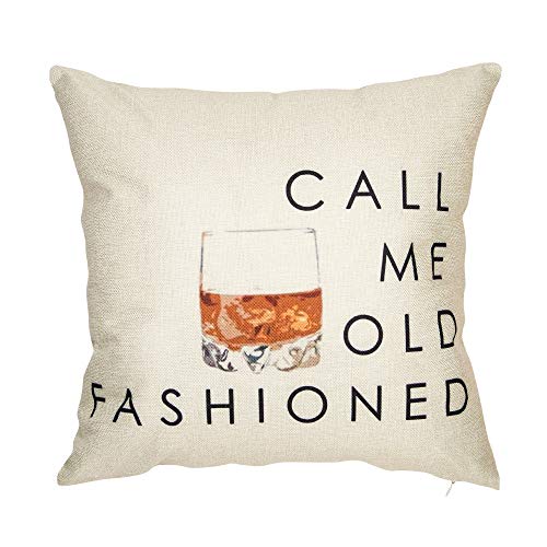 Softxpp Funny Quote Saying Call Me Old Fashioned Throw Pillow Cover Red Christmas Sign Winter Holiday Decor Cushion Case Decorative for Sofa Couch 18